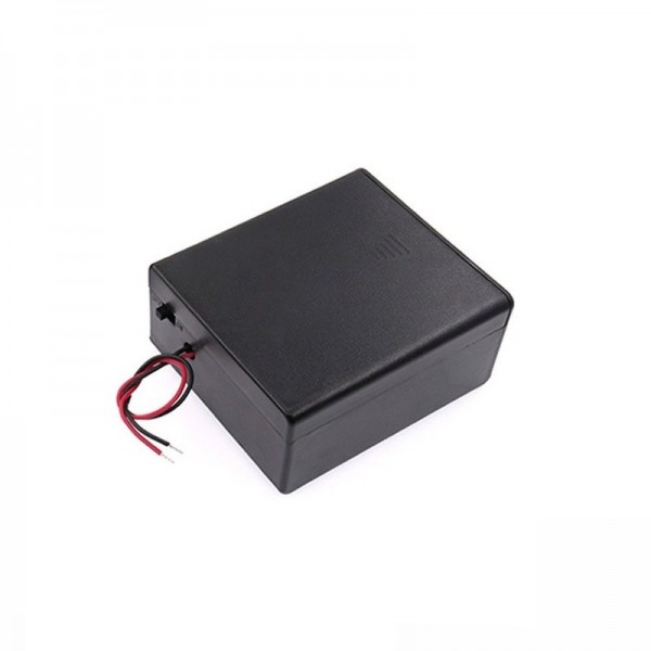 2x D Batterijdoosje met Losse Draden en Schakelaar