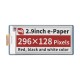 Waveshare 2.9 inch E-Ink E-Paper Display (B) - 3 Kleuren - voor Raspberry Pi Pico